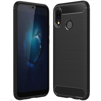 Калъф-Techsuit - Carbon Silicone - Huawei P20 lite - Black