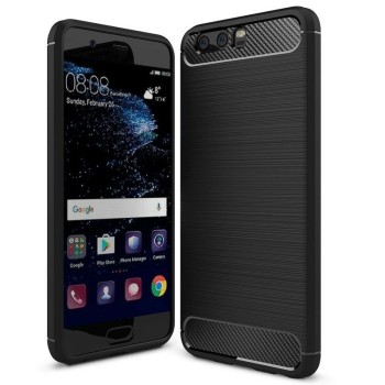 Калъф-Techsuit - Carbon Silicone - Huawei P10 - Black