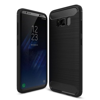 Калъф-Techsuit - Carbon Silicone - Samsung Galaxy S8 - Black