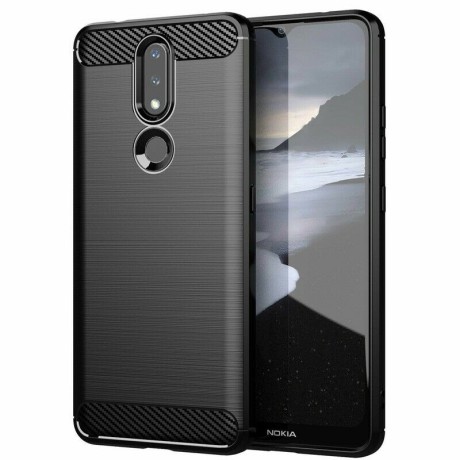Калъф-TechSuit - Carbon Silicone - Nokia 2.4 - Black