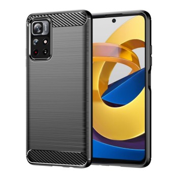 Калъф-Techsuit - Carbon Silicone - Xiaomi Poco M4 Pro 5G - Black