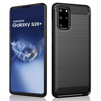 Калъф-Techsuit - Carbon Silicone - Samsung Galaxy S20 Plus 4G / S20 Plus 5G - Black