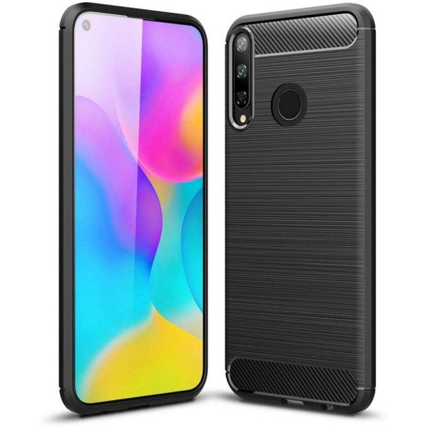 Калъф-Techsuit - Carbon Silicone - Huawei P40 lite E - Black