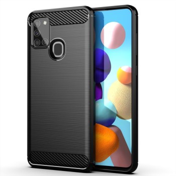 Калъф-Techsuit - Carbon Silicone - Samsung Galaxy A21s - Black