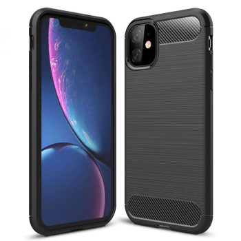 Калъф-Techsuit - Carbon Silicone - iPhone 11 - Black