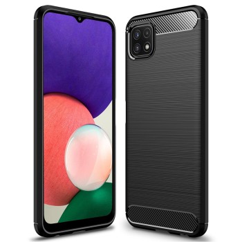 Калъф-Techsuit - Carbon Silicone - Samsung Galaxy A22 5G - Black