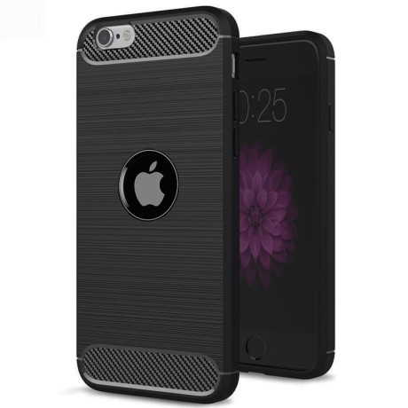 Калъф-TechSuit - Carbon Silicone - iPhone SE 2, SE 2020 / SE 3, SE 2022 - Black