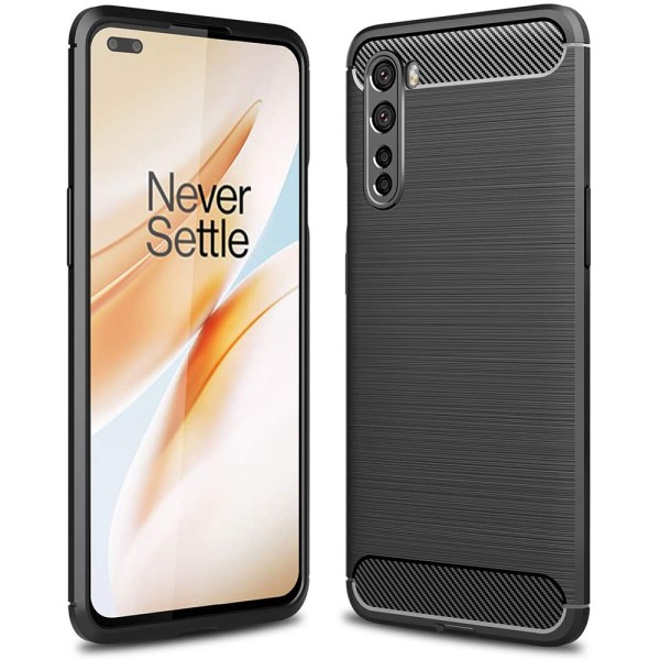 Калъф-Techsuit - Carbon Silicone - OnePlus Nord 5G - Black