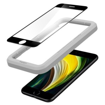 Стъклен протектор SPIGEN Glass FC за iPhone 7/8/SE 2020,Черен