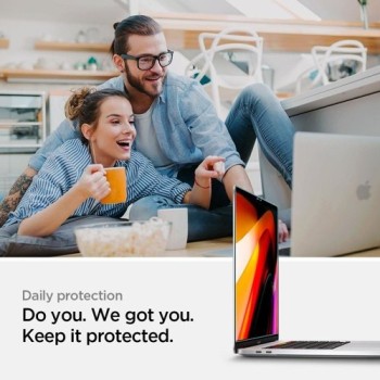 Стъклен протектор SPIGEN Glass FC за Apple Macbook Pro 16 2019-2020, Черен