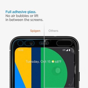 Стъклен протектор SPIGEN Glass FC за Google Pixel 4, Черен