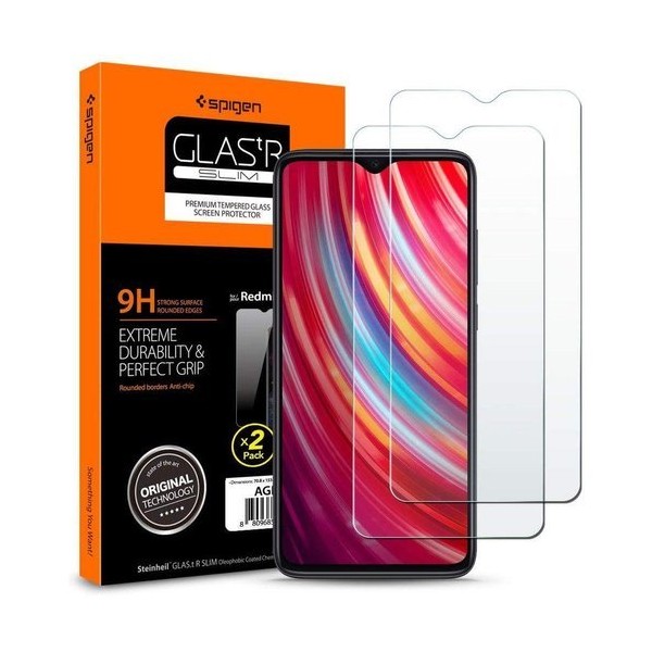 Стъклен протектор SPIGEN Glass TR Platinum за Xiaomi Redmi Note 8 Pro, 2 Броя