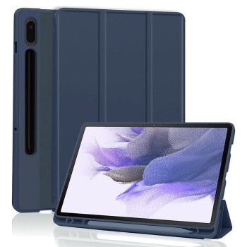 Калъф -Techsuit - Flex Trifold (with Pencil Holder) - Samsung Galaxy Tab S7 FE - Dark Blue