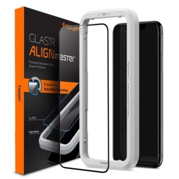 Стъклен протектор SPIGEN Glass FC за iPhone 11 Pro Max, Черен