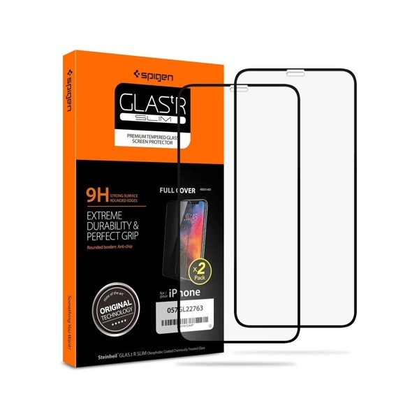 Стъклен протектор SPIGEN Glass FC за iPhone 11 Pro, Черен, 2 Броя