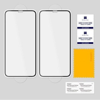 Стъклен протектор SPIGEN Glass FC за iPhone 11 Pro, Черен, 2 Броя
