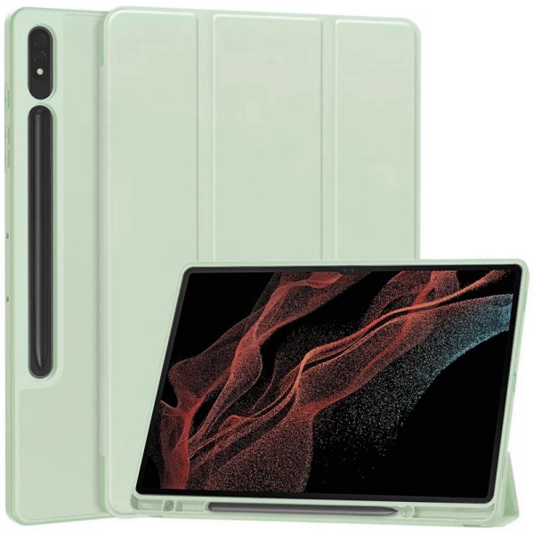 Калъф -Techsuit - Flex Trifold (with Pencil Holder) - Samsung Galaxy Tab S8 Ultra - Matcha Green
