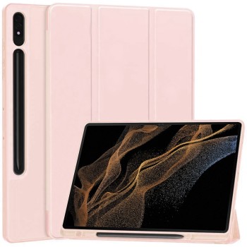 Калъф -Techsuit - Flex Trifold (with Pencil Holder) - Samsung Galaxy Tab S8 Ultra - Pink