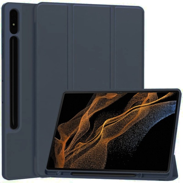 Калъф -Techsuit - Flex Trifold (with Pencil Holder) - Samsung Galaxy Tab S8 Ultra - Dark Blue