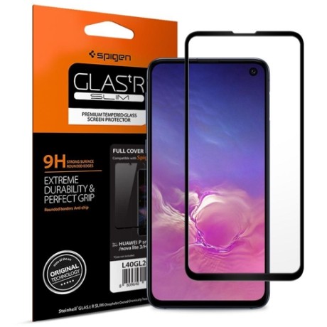 Стъклен протектор SPIGEN Glass FC за Samsung Galaxy S10e, Черен