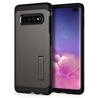Spigen Tough Armor хибриден кейс с най-висока степен на защита Tech за Samsung Galaxy S10+ Plus, Gunmetal