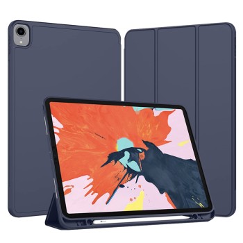 Калъф-Techsuit - Flex Trifold (with Pencil Holder) - iPad Pro 12.9 (2018/2020/2021/2022) - Dark Blue
