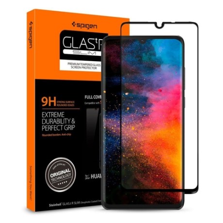 Стъклен протектор SPIGEN Glass FC за Huawei P30, Черен