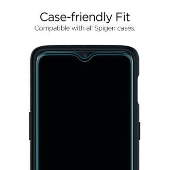 Стъклен протектор SPIGEN Glass FC за OnePlus 6T, Черен