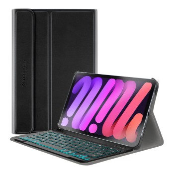 Калъф-Techsuit - CozyTab Case (with RGB Wireless Magnetic Keyboard) - iPad mini 6 (2021) - Black