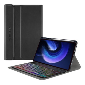 Калъф-Techsuit - CozyTab Case (with Pencil Holder/RGB Wireless Magnetic Keyboard) - Xiaomi Pad 6 / Pad 6 Pro - Black