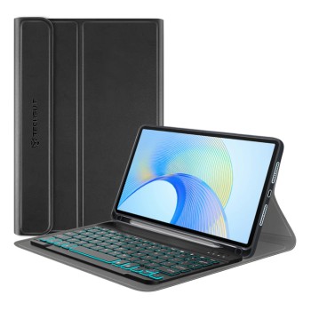 Калъф-Techsuit - CozyTab Case (with Pencil Holder/RGB Wireless Magnetic Keyboard) - Honor Pad X9 / X8 Pro - Black