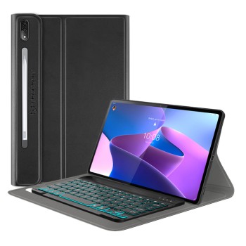 Калъф-Techsuit - CozyTab Case (with RGB Wireless Magnetic Keyboard) - Lenovo Tab P12 Pro - Black