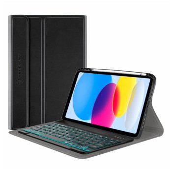 Калъф-Techsuit - CozyTab Case (with Pencil Holder/RGB Wireless Magnetic Keyboard) - iPad 10 (2022) 10.9 - Black