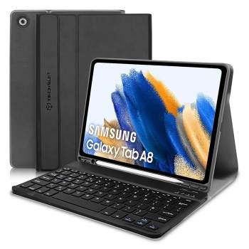 Калъф-Techsuit - CozyTab Case (with Pencil Holder/RGB Wireless Magnetic Keyboard) - Samsung Galaxy Tab A8 10.5 (2021) - Black