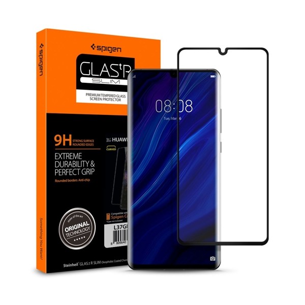 Стъклен протектор SPIGEN Glass TR за Huawei P30 Pro, Черен