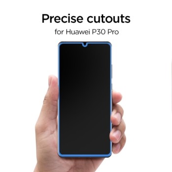 Стъклен протектор SPIGEN Glass TR за Huawei P30 Pro, Черен