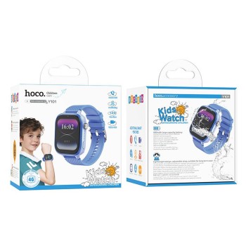 Смарт часовник за Деца HOCO Y101, kids Smartwatch, call function 4G, Blue