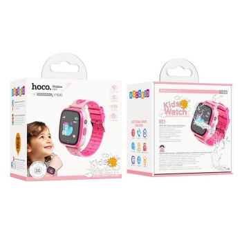 Смарт часовник за Деца HOCO Y100, kids Smartwatch, call function, Pink