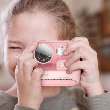 Детски фотоапарат и Принтер HOCO Digital kids Camera - Printer DV200, Pink