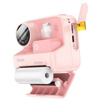 Детски фотоапарат и Принтер HOCO Digital kids Camera - Printer DV200, Pink