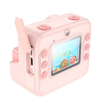 Детски фотоапарат и Принтер HOCO Digital kids Camera - Printer DV200, Pink