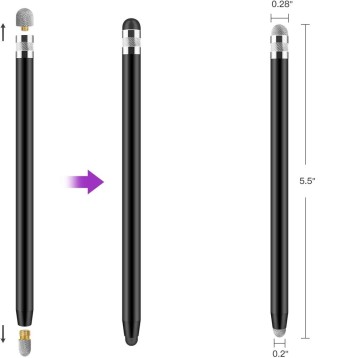 Писалка Tech-Protect Stylus Pen, USP100 4-TIP TOUCH STYLUS PEN за таблет и телефон, Black