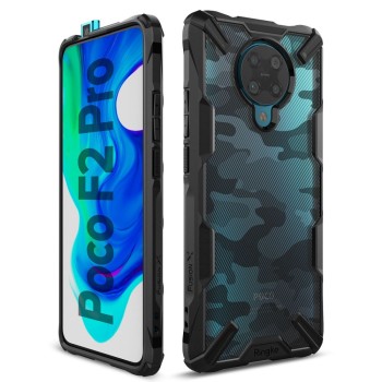 Удароустойчив хибриден кейс Ringke Fusion X за Xiaomi Pocophone F2 Pro, Camo Черен