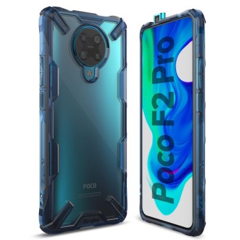 Удароустойчив хибриден кейс Ringke Fusion X за Xiaomi Pocophone F2 Pro, Space Blue