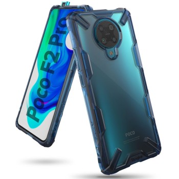 Удароустойчив хибриден кейс Ringke Fusion X за Xiaomi Pocophone F2 Pro, Space Blue