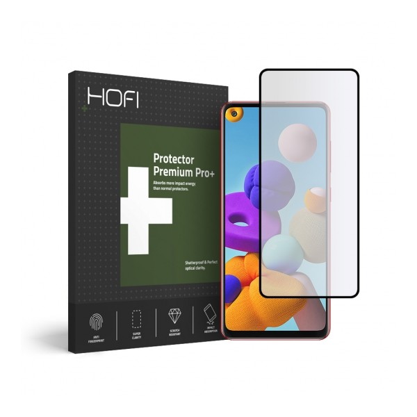 Стъклен протектор HOFI Ultraflex за Samsung Galaxy A21s, Черен