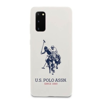 U.S. Polo Assn. Silicone Case силиконов кейс за Samsung Galaxy S20, Бял
