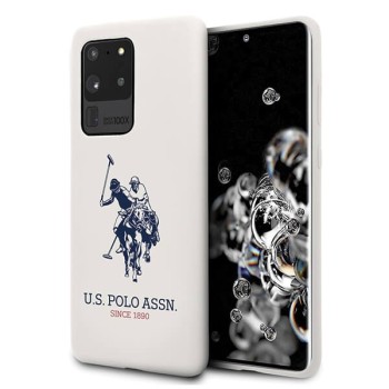 U.S. Polo Assn. Silicone Case силиконов кейс за Samsung Galaxy S20 Ultra, Бял