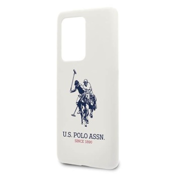 U.S. Polo Assn. Silicone Case силиконов кейс за Samsung Galaxy S20 Ultra, Бял