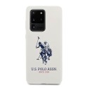 U.S. Polo Assn. Silicone Case силиконов кейс за Samsung Galaxy S20 Ultra, Бял